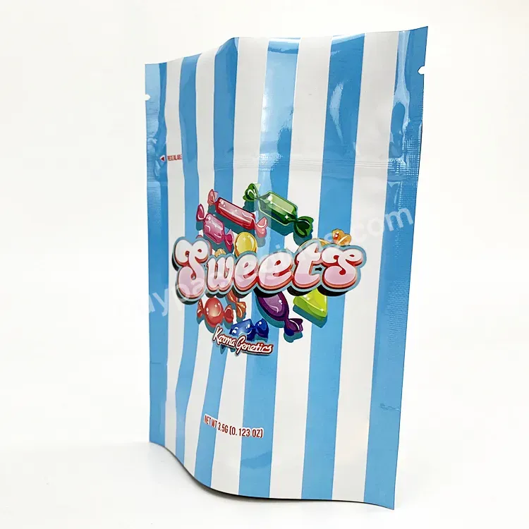 Custom Printed Resealable Mylar Stand Up Zipper Bag Smell Proof Laminated Plastic Packaging Bag