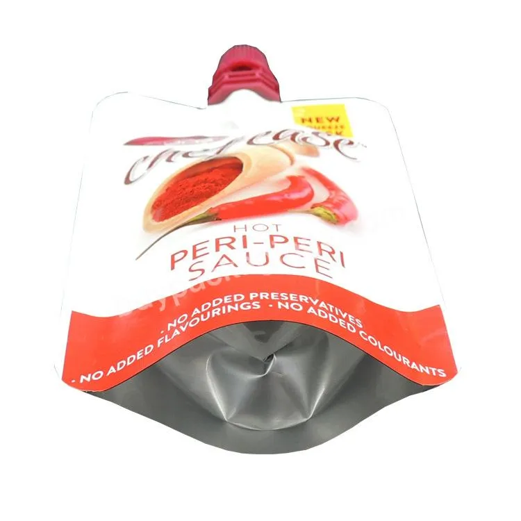 Custom Printed Retort Pouch Sauce Packaging Bag Tomato Sauce Paste Bag Aluminum Fiol Stand Up Spout Pouch