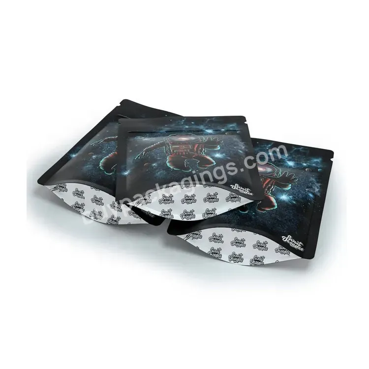 Custom Printed Reusable Plastic Heat Seal Mini Ziplock Baggies Stand Up 3.5g Resealable Smell Proof Mylar Pouch Bags
