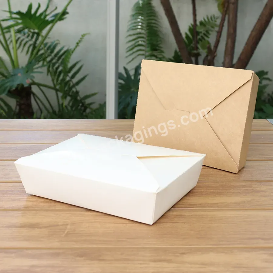 Custom Printed Salad Boxes Lunch Box Wholesale Fast Food Brown Paper Box Personalized