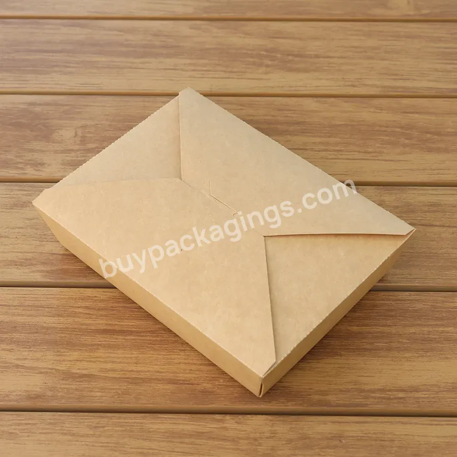 Custom Printed Salad Boxes Lunch Box Wholesale Fast Food Brown Paper Box Personalized