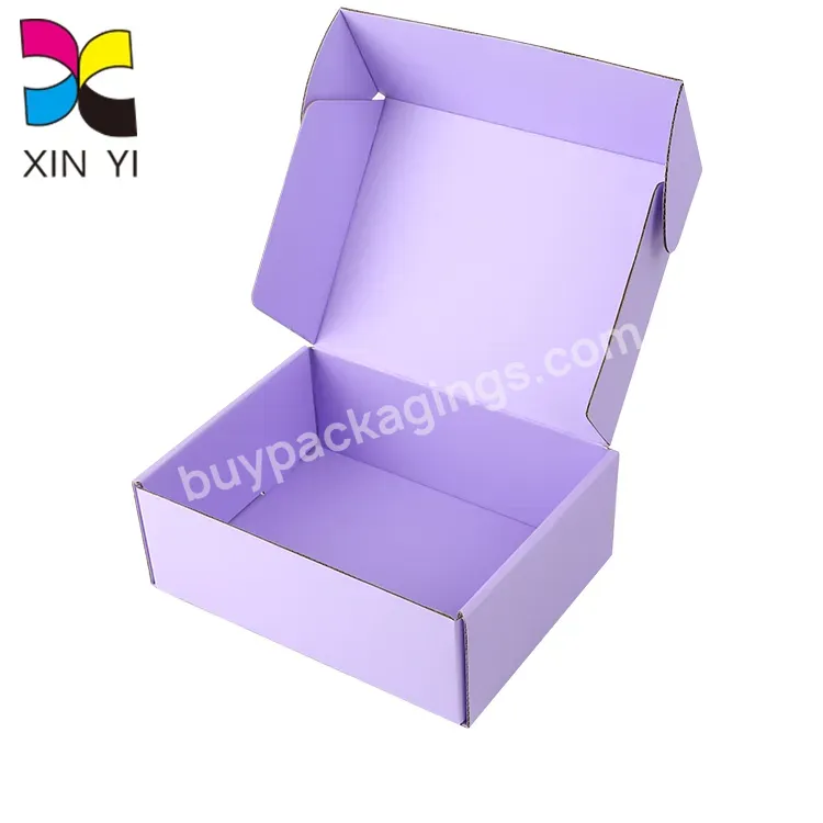 Custom Printed Shipping Boxes Cardboard Box Large Mailing Box Packaging Purple