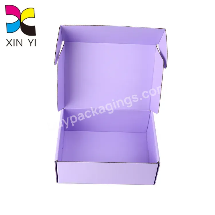 Custom Printed Shipping Boxes Cardboard Box Large Mailing Box Packaging Purple