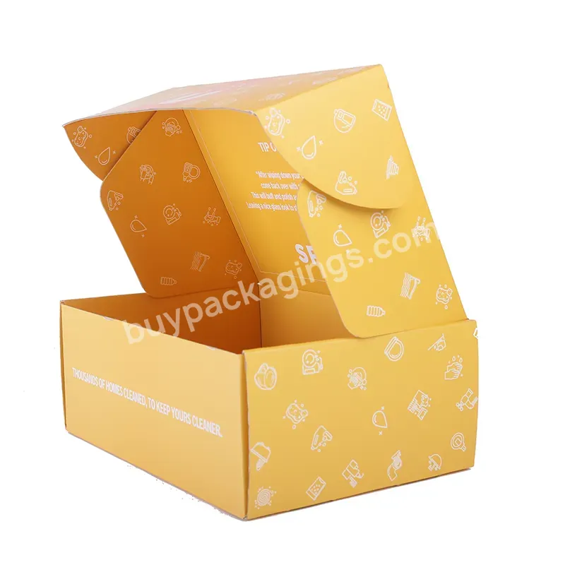 Custom Printed Shoe Box Corrugated Cardboard Packaging Golden Mailer Box With Logo