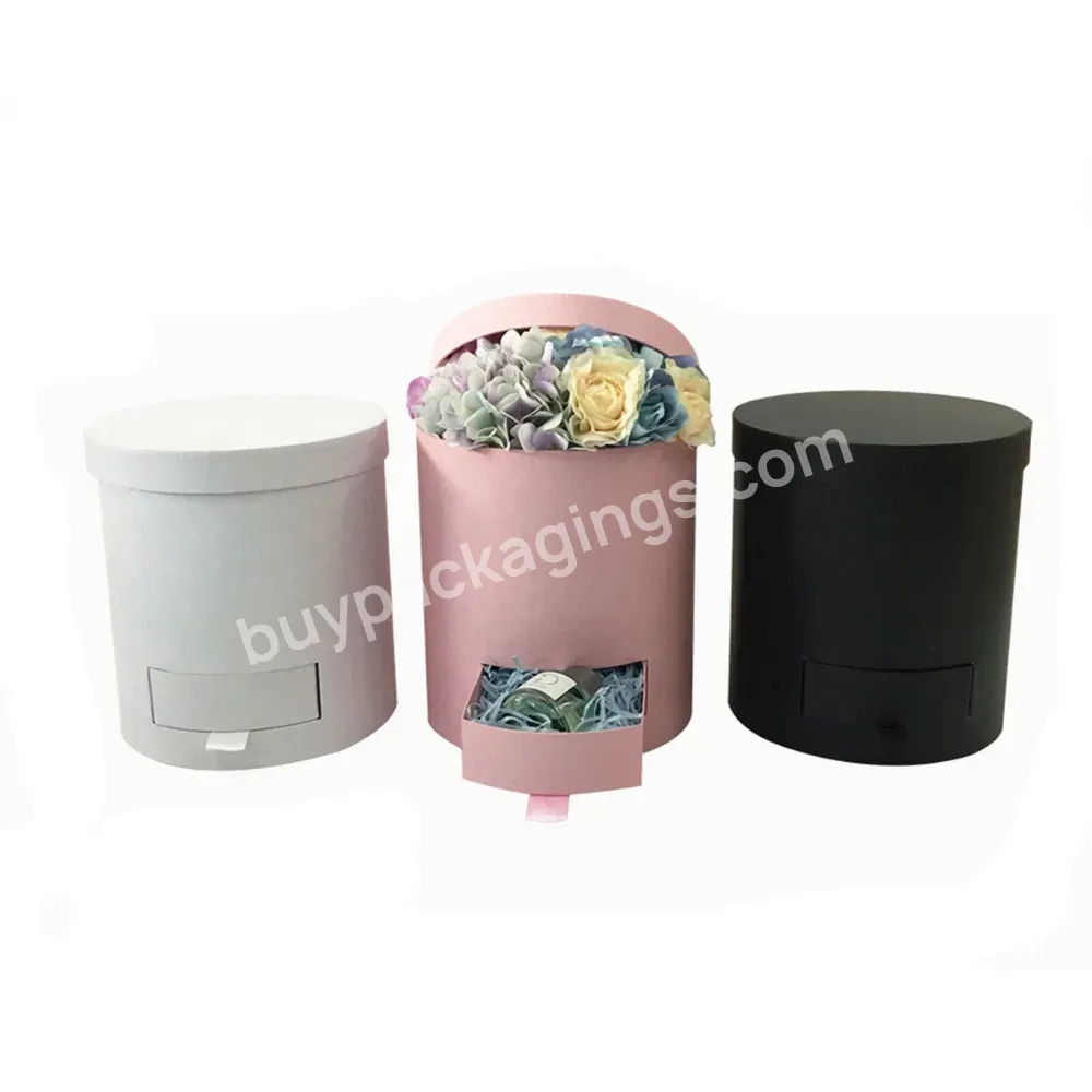 Custom Printed Size Candy Snacks Flowers Perfume Shape Round Cardboard Gift Cosmetic Boxes For Flower Delivery
