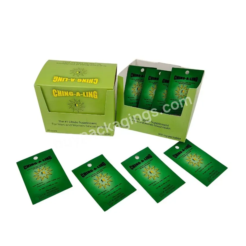 Custom Printed Small Sachet For Female Enhancement Pills Package Capsule Packing Rhino Pills Mylar Bags