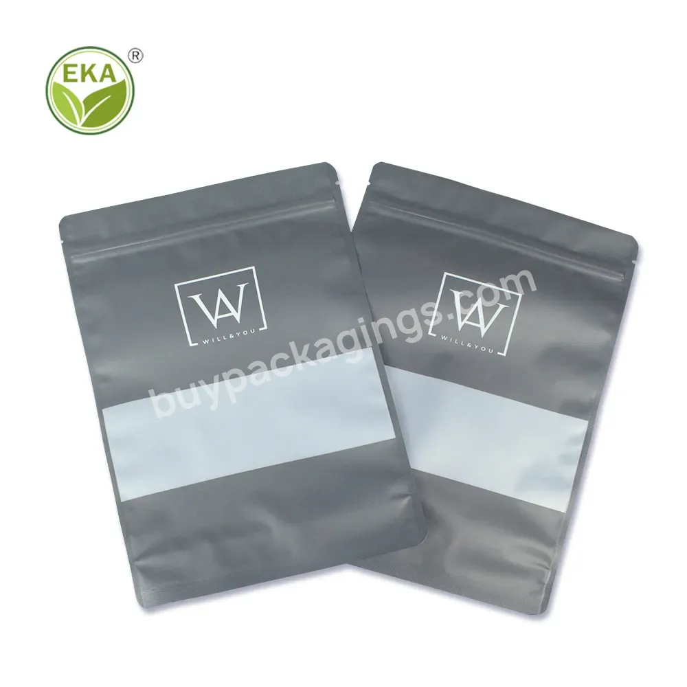 Custom Printed Smell Proof Foil 3 Side Seal Food Nut Snack Package Zipper Ziplock 3.5g Mylar Bags With Clear Window