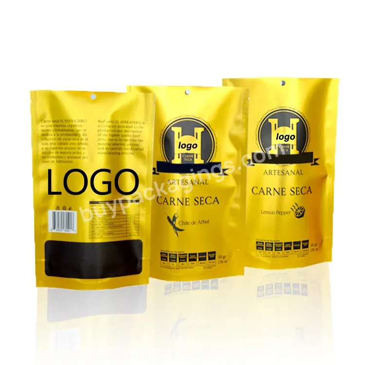 Custom Printed Snack Food Plastic Bags Resealable Plastic Beef Jerky Crisp Packaging Bag Material