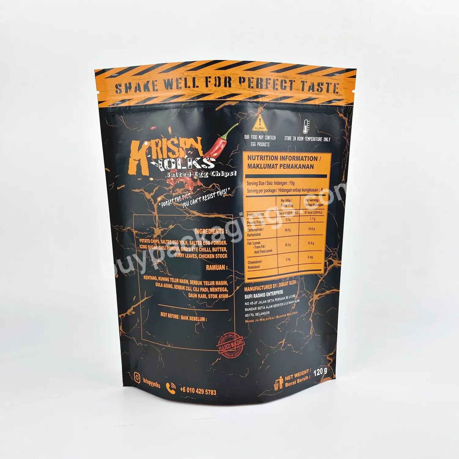 Custom Printed Stand Up Foil Food Resealable Zipper Pickles Pouch Kimchi Packaging Pickled Vegetables Mylar Bag