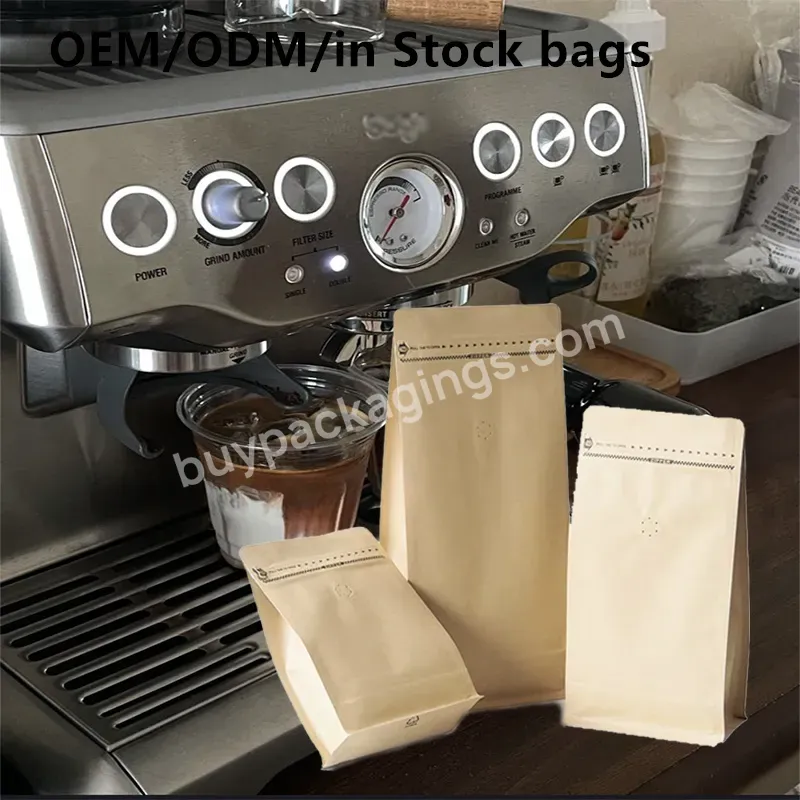 Custom Printed Stand Up Pouch Ziplock Coffee Packaging Bags