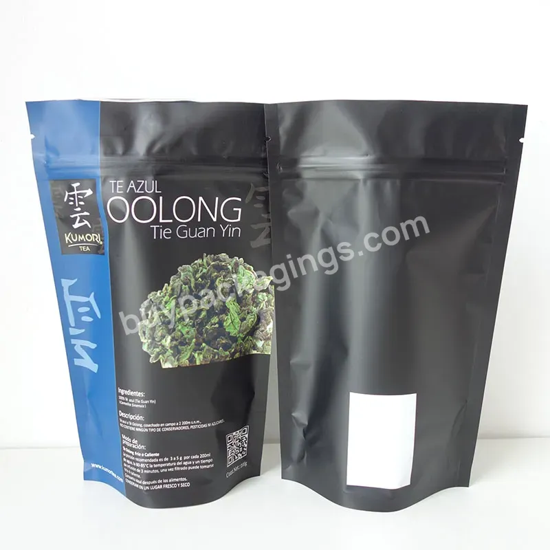 Custom Printed Stand Up Zip Lock Plastic Bags Mylar Pouch For Coffee Packaging For Nuts Tea Preservation Packaging Bag