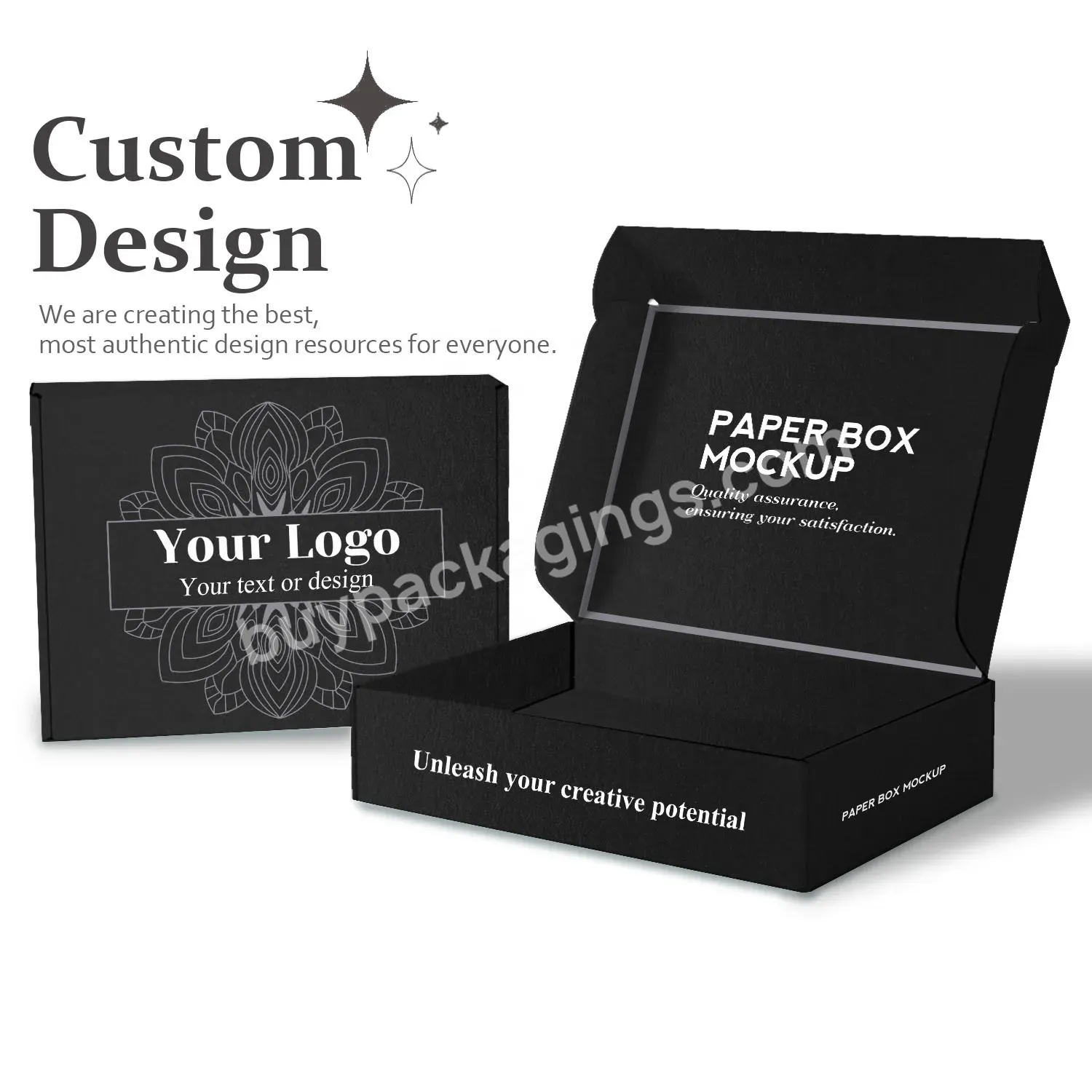 Custom Printed Standard Flat Pack Collapsible Square Cd Mailer Box