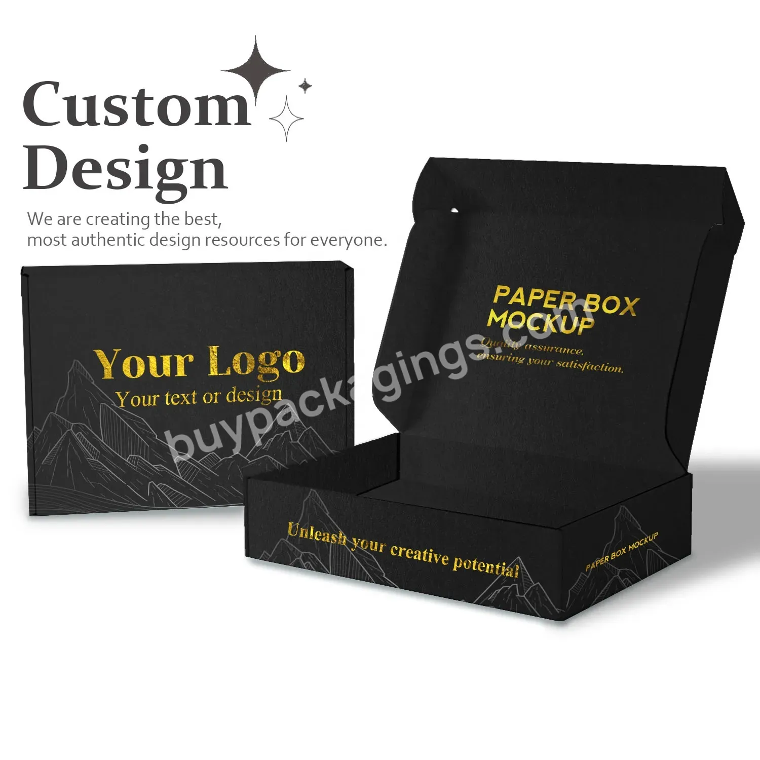 Custom Printed Standard Flat Pack Collapsible Square Cd Mailer Box