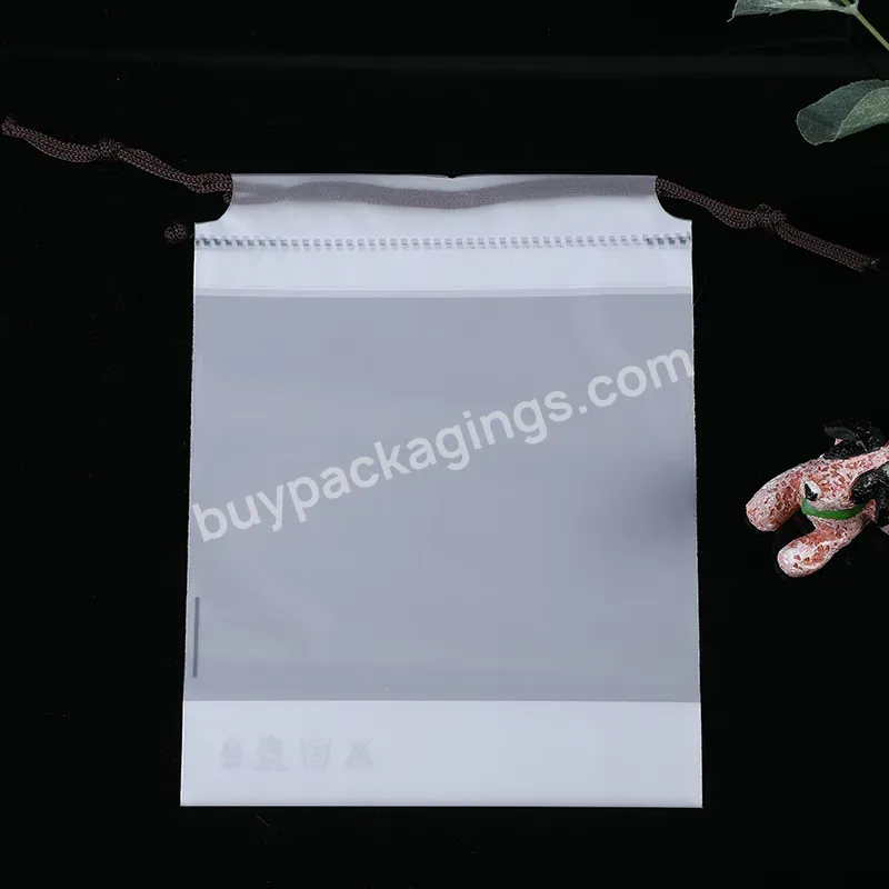 Custom Printed Storage Plastic Packaging Clothing Dust-proof Mouth Drawstring Bag