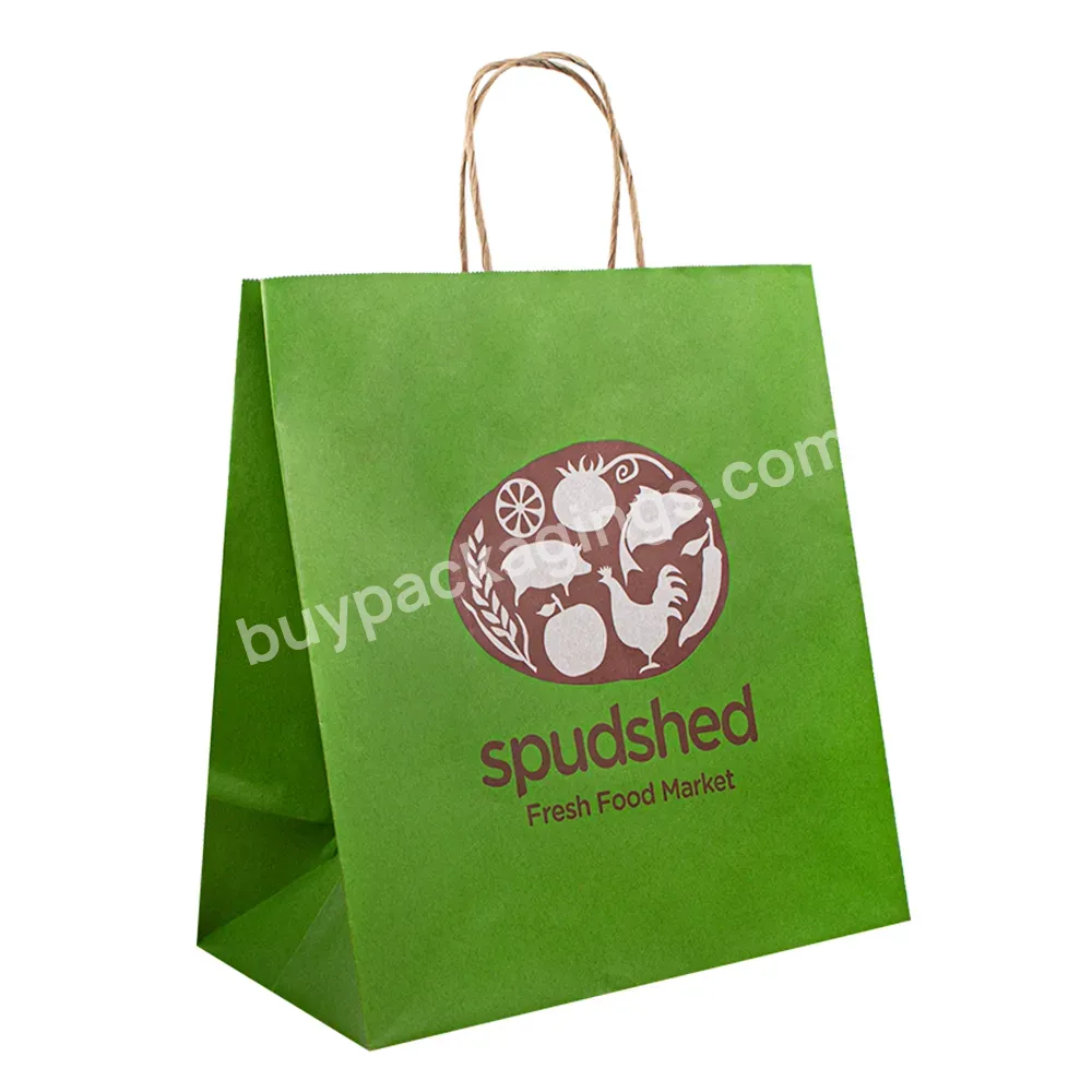 Custom Printed Take Away Recycle Boutique Paper Bags