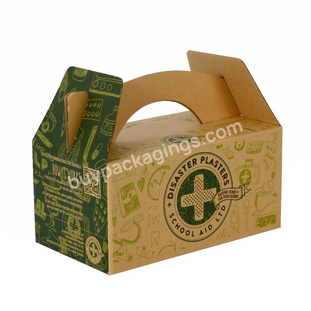 Custom Printed Treat Gable Gift Boxes Packaging Gable Boxes With Handle