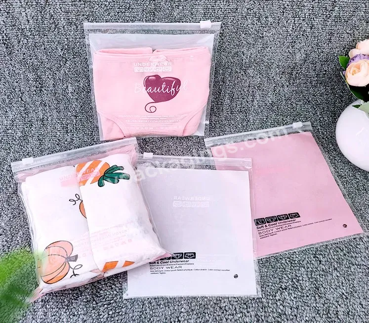 Custom Printed Underwear Packaging Bags Transparent Self-sealing Bags Zipper Universal Pattern For Men And Women Without Logo