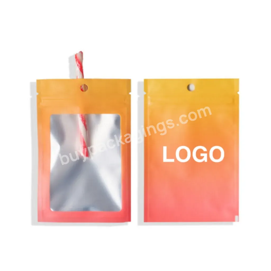 Custom Printed Vacuum Seal Bags High Quality Zip Lock Cosmetic Holographic Film 3 Side Sealed Bag