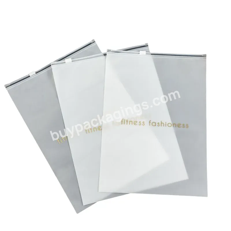 Custom Printed Warnings Clothing Zipper Bags Soft Frosted Zipper Plastic Packaging Bag Packaging Zipper