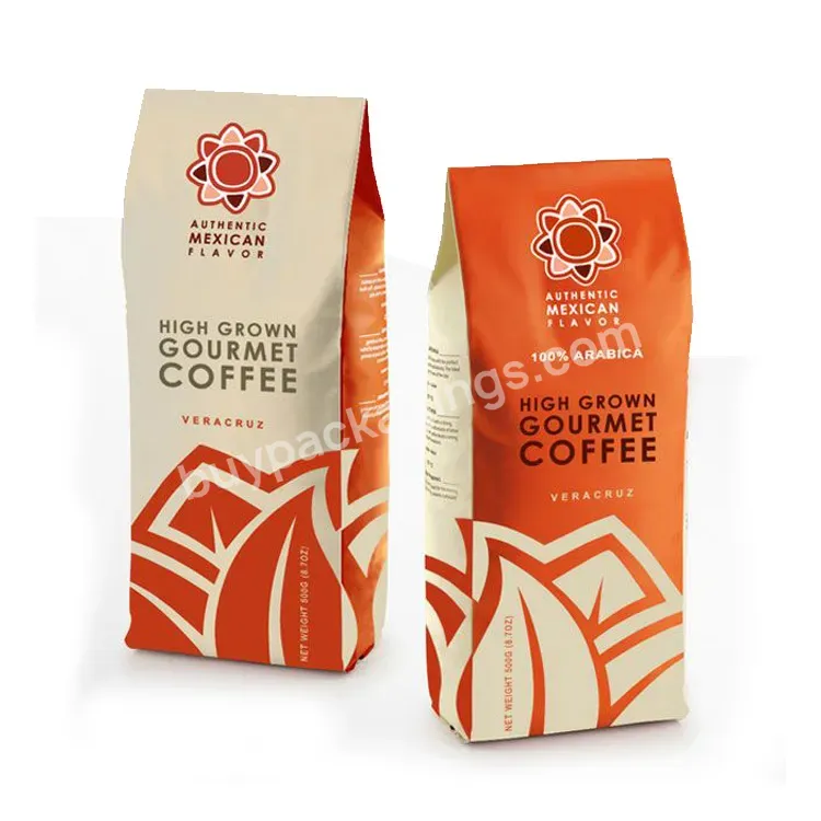 Custom Printed Waterproof Stand Up Coffee Packaging Pouch Bag