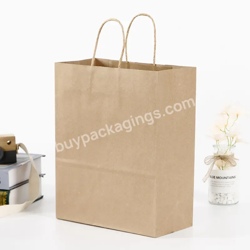 Custom Printed White Luxury Boutique Shopping Gift Clothing Bag Package Kraft Customised Paper Bag With Logo Printed