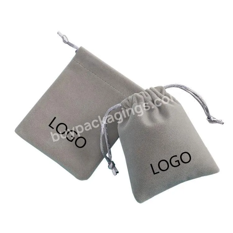 Custom Printed  White Wholesale Drawstring Pouches Gift Packaging Shipping Jewelry Packaging bag With Logo