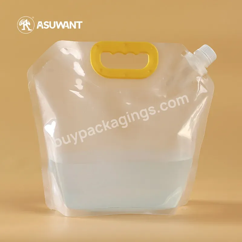 Custom Printed With Handle Spot Pouch 1.5l 2.5l 5l And10l For Liquid Beer Medical Gel Take Away Spout Pouch Doypack Bag