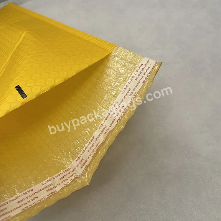 Custom Printed Yellow Bubble Mailing Bag Underwear Transport Bubble Mailers