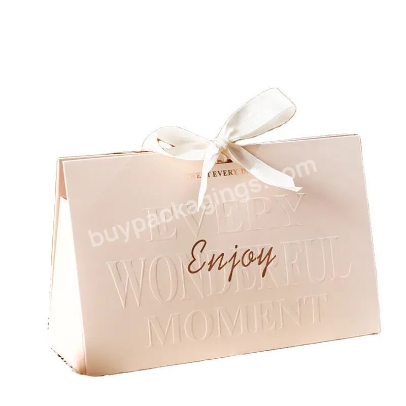 Custom Printed Your Own Logo Cardboard Packaging White Cardboard Packaging White Gift Paper Bag Paper Bag With Handles