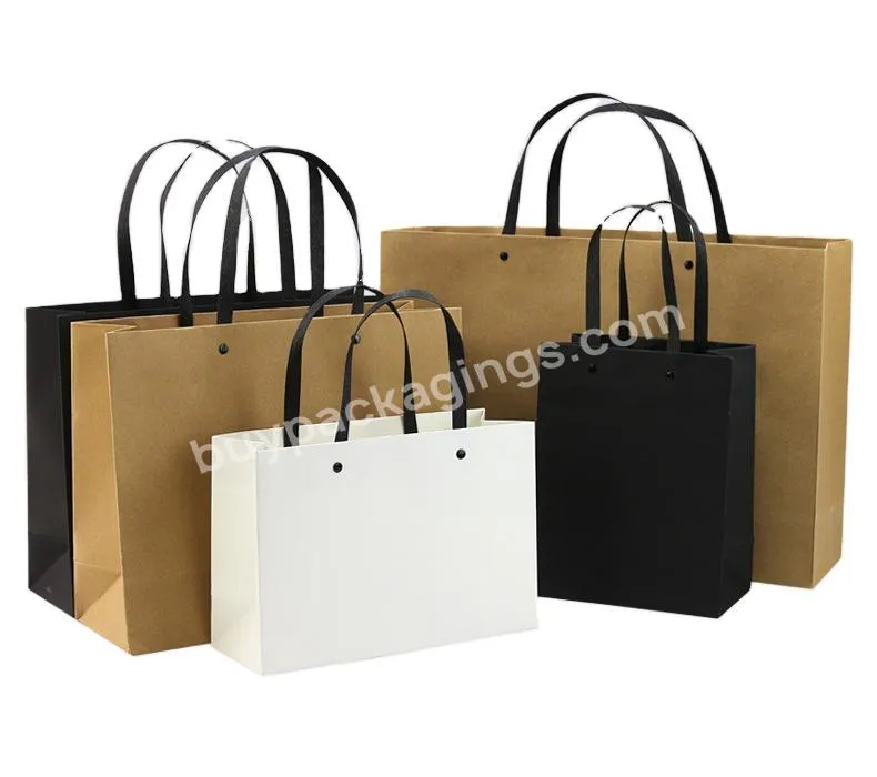 Custom Printed Your Own Logo Paper Tote Bag Shopping Paper Bag Brown Kraft Paper Bag with Handles