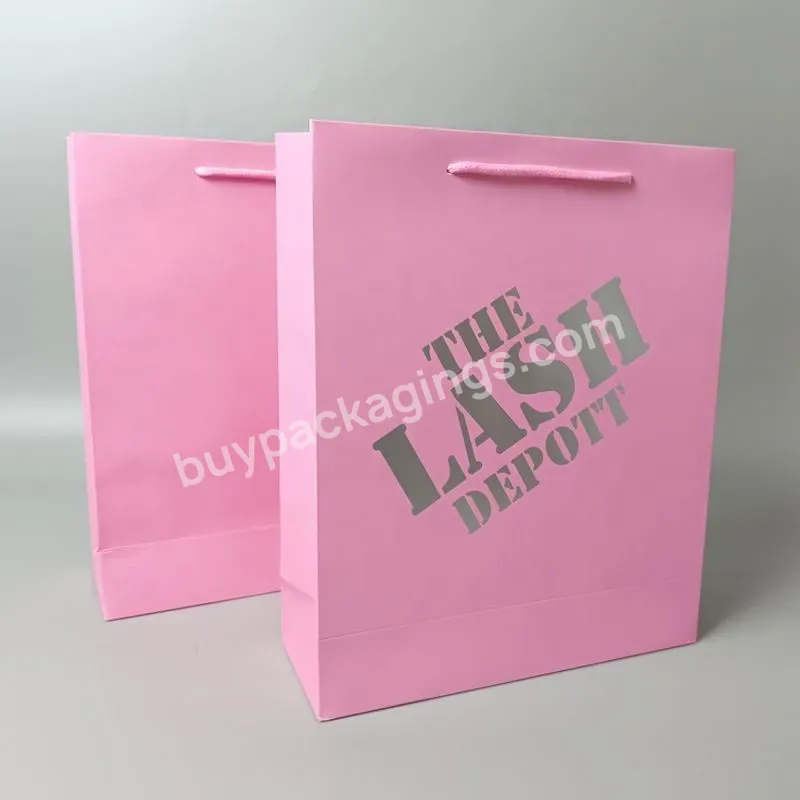 Custom Printed Your Own Logo Recycle Gift Kraft Paper Shopping Bag With Handles