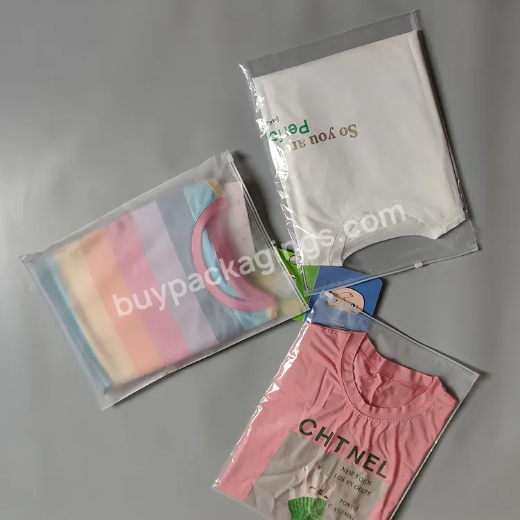 Custom Printed Zip Lock Plastic Bags Clear Pe Packing Plastic Bag For Clothes