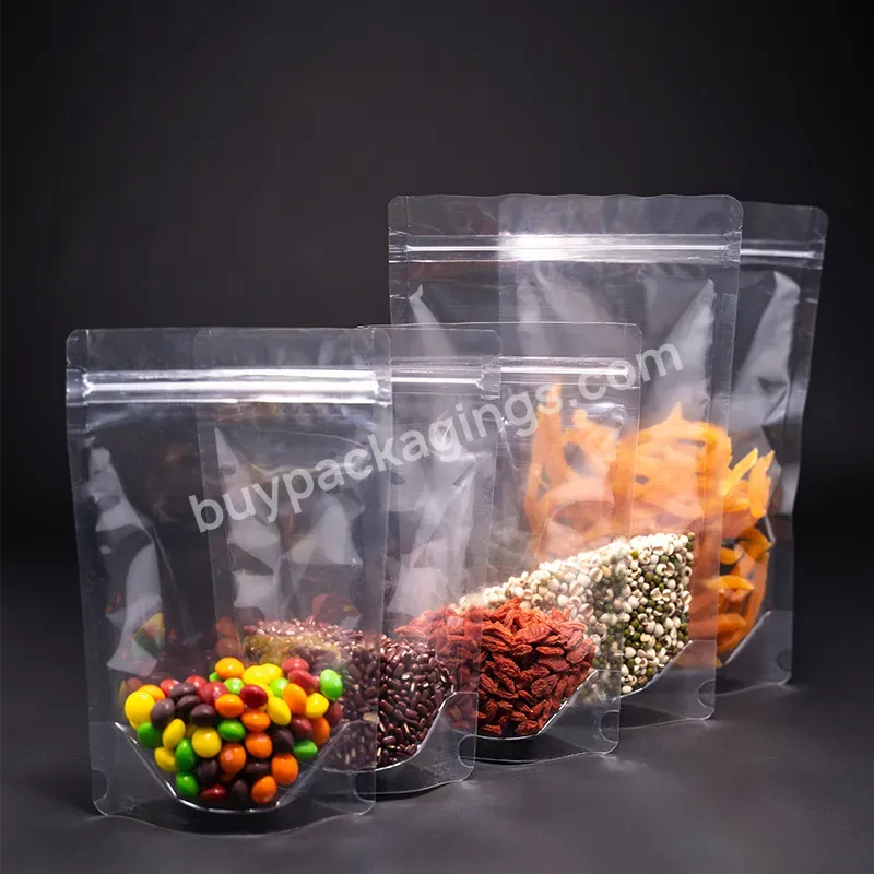 Custom Printed Zipper Clear Food Packaging Plastic Bags