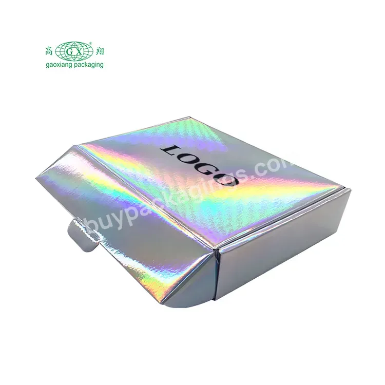 Custom Printed/logo Small Carton Corrugated Cardboard Mailing Box Folding Mailer Box Holographic Luxury Shipping Boxes