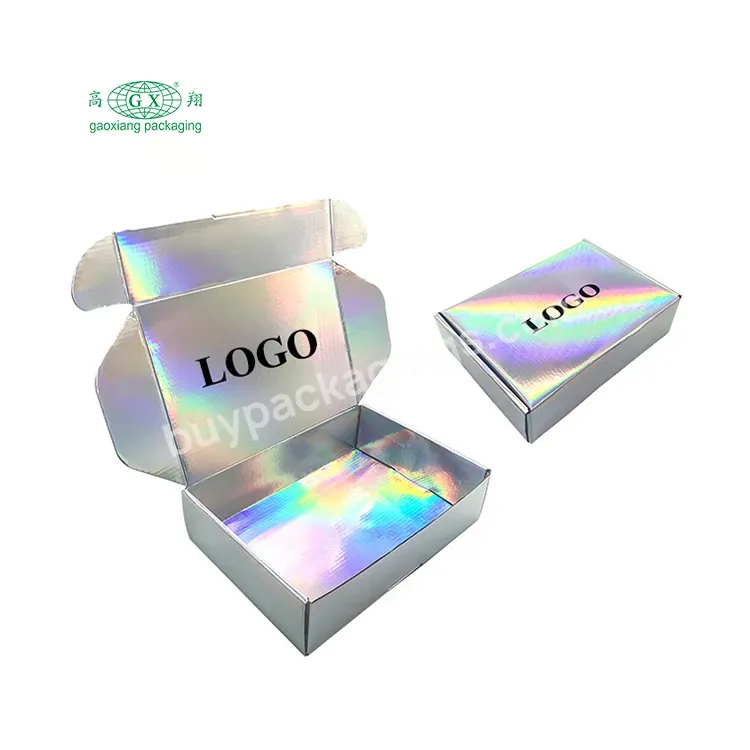 Custom Printed/logo Small Carton Corrugated Cardboard Mailing Box Folding Mailer Box Holographic Luxury Shipping Boxes