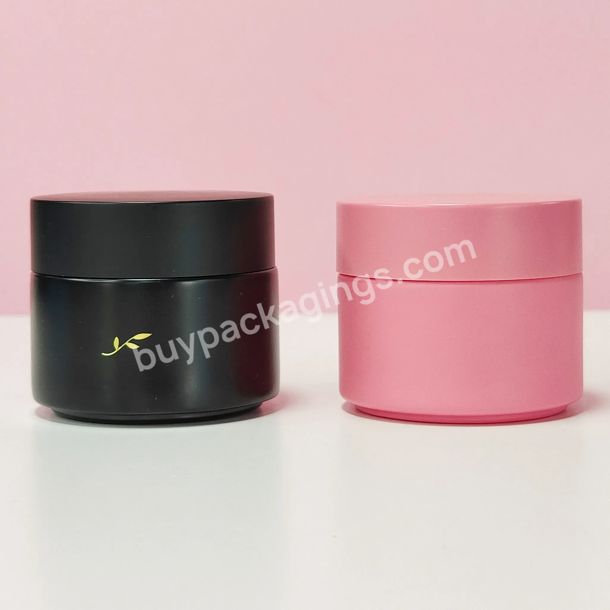 Custom Printing 15g 30g 50g 100g Opal White Cosmetic Cream Face Care Serum Body Butter Scrub Glass Jar