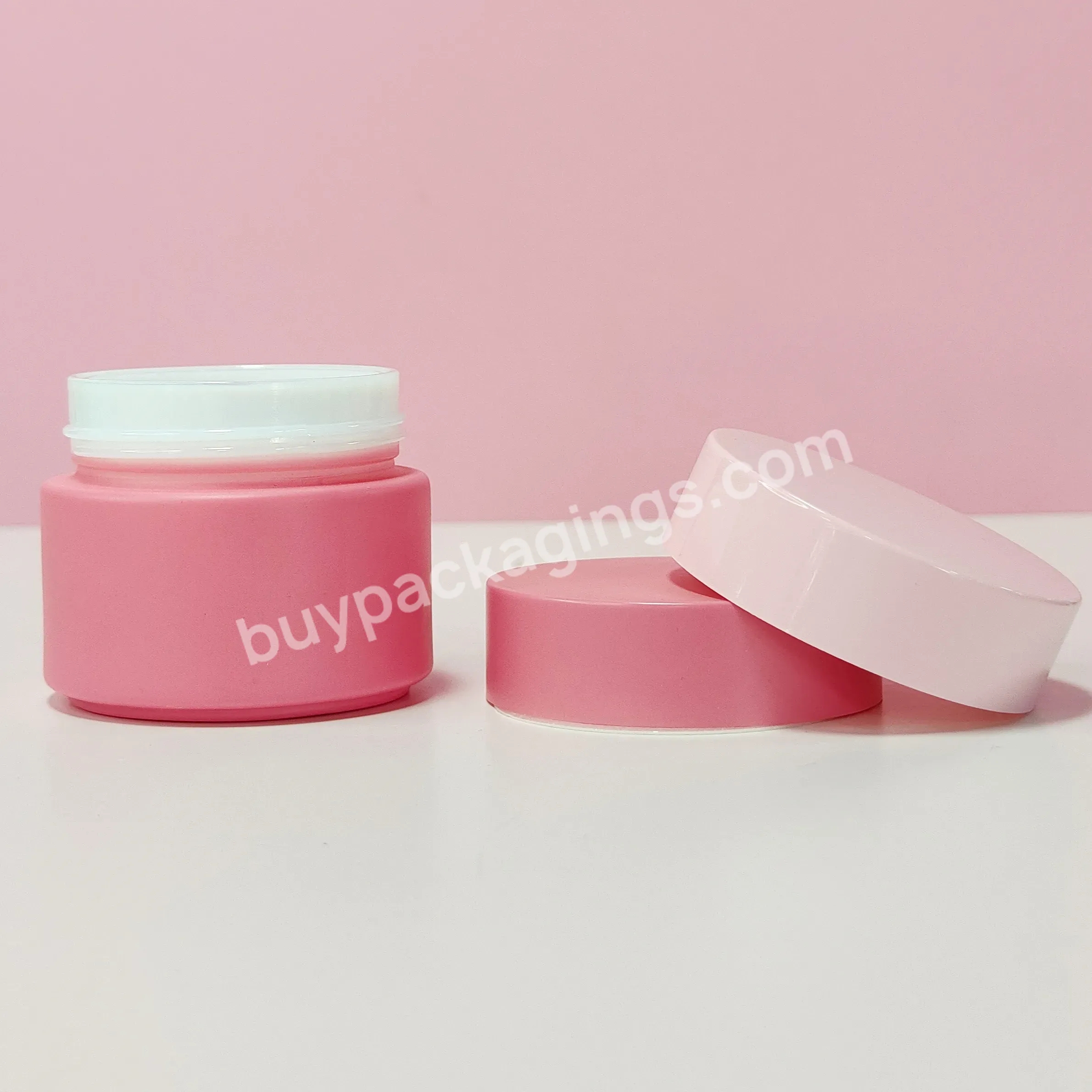 Custom Printing 15g 30g 50g 100g Opal White Cosmetic Cream Face Care Serum Body Butter Scrub Glass Jar