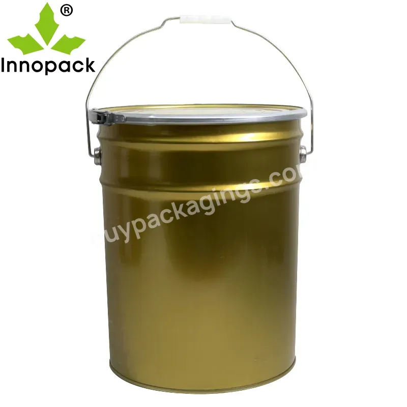 Custom Printing 18 Liter Metal Bucket/pail/barrel & Ring Lock