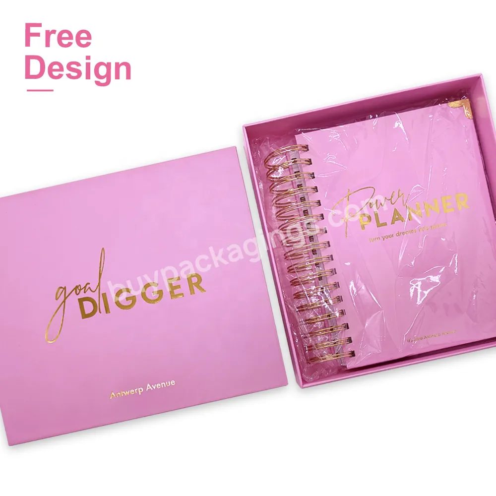 Custom Printing 2022 2023 Pink Hardcover A5 Daily Weekly Monthly Organizer Diary Journal Agenda Planner Spiral Notebook - Buy Custom Planner Sticker Sheets,Custom Monthly Planner,A5 Planner Custom Printing.