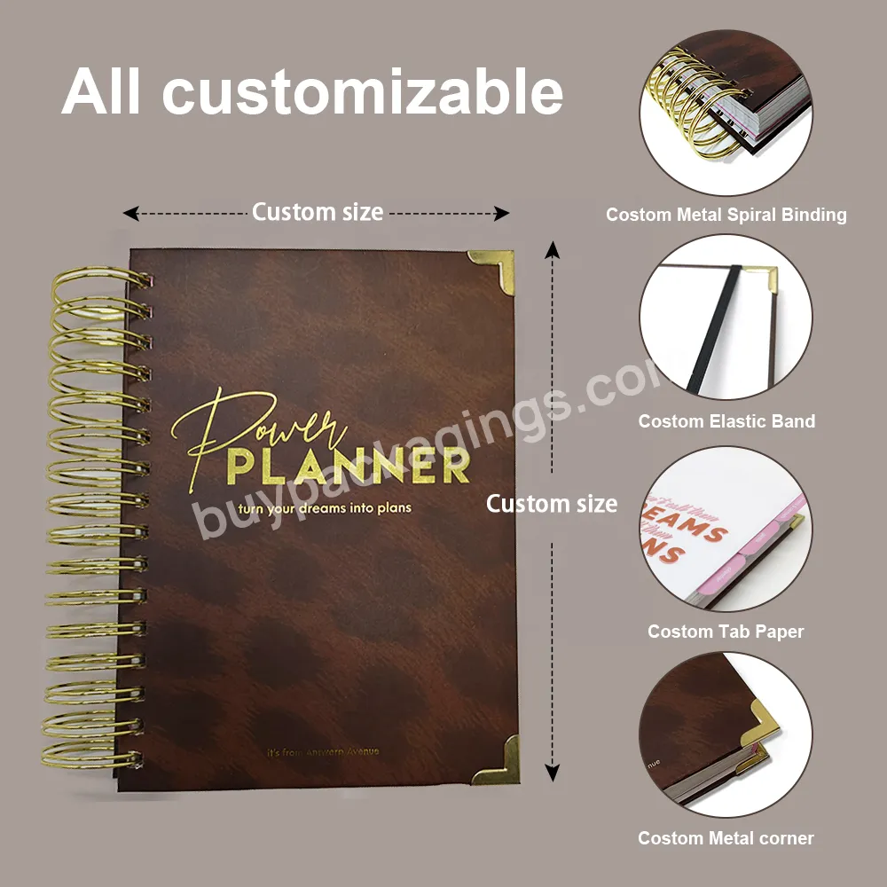 Custom Printing 2023 Hardcover A5 Spiral Paper Note Book Diary Journal Agenda Daily Weekly Monthly Organizer 2021 Custom Planner - Buy Planner Cover Custom,Custom Goal Planner,2021 Custom Planner.