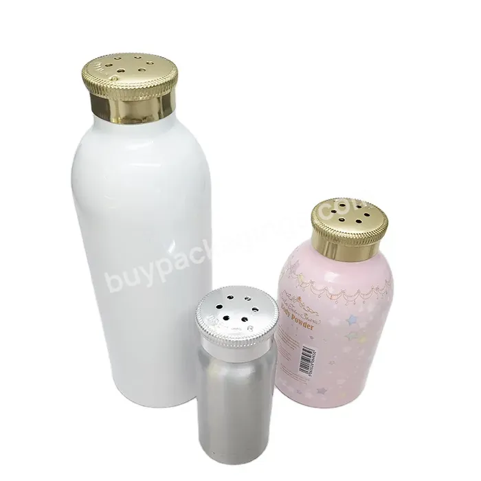 Custom Printing 30g 80g 100g Aluminum Talc Powder Bottle With Shaker Cover For Dry Shampoo