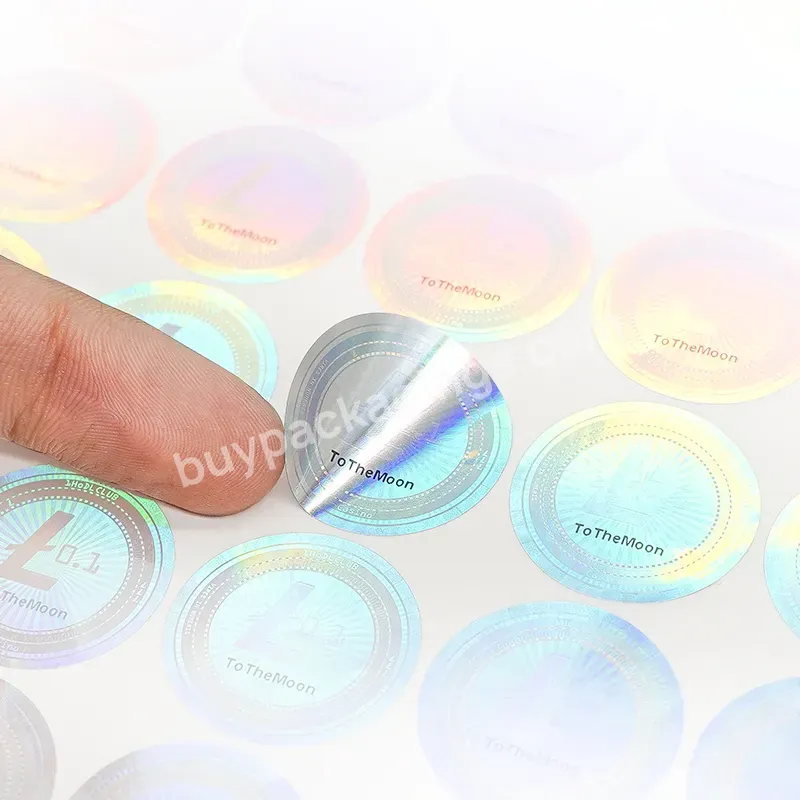 Custom Printing 3d Hologram Stickers Seal Overlay Anti-fake Void Security Qr Code Logo Label