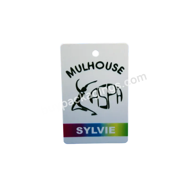 Custom Printing Add Company Name And Logo Event Badges Impression Carte Pvc Card Perforation Non-rip