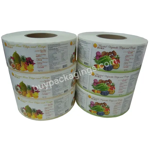 Custom Printing Adhesive Food Bag Box Cookie Package Roll Label Stickers