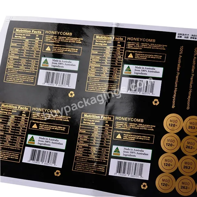 Custom Printing Adhesive Waterproof Vinyl Pvc Plastic Paper Roll Packaging Labels Stickers