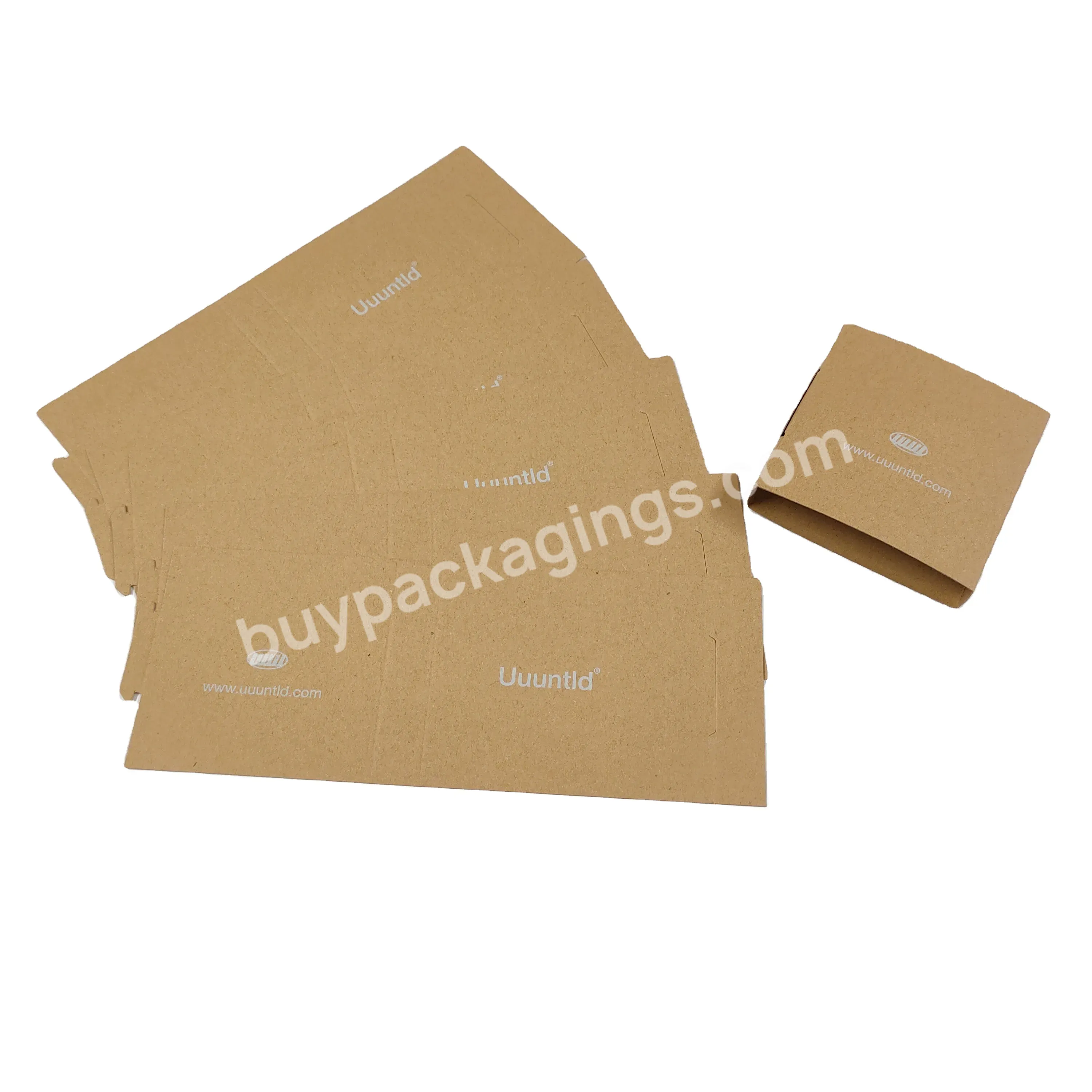 Custom Printing And Size White Kraft Paper Sleeves Self Adhesive Seal Paper Socks Packaging