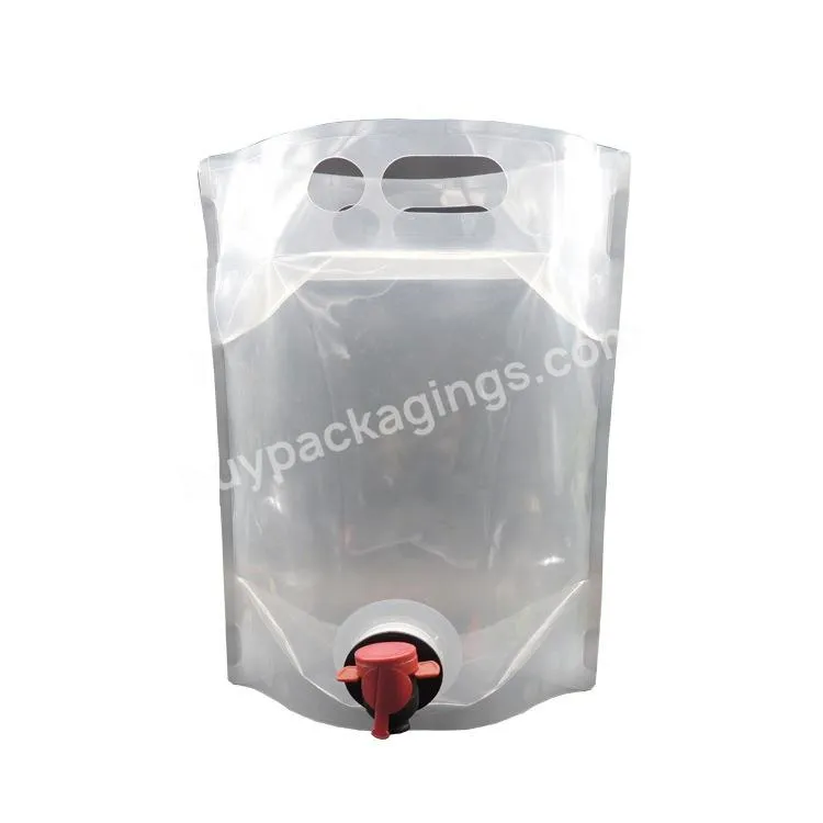 Custom Printing Bag In Box Aseptic Liquid Packaging Pouch 2l 3l 5l Wine Bag With Spout Tap