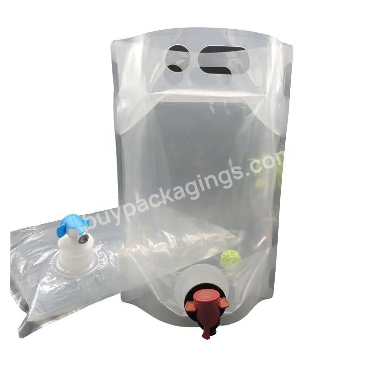 Custom Printing Bag In Box Aseptic Liquid Packaging Pouch 2l 3l 5l Wine Bag With Spout Tap