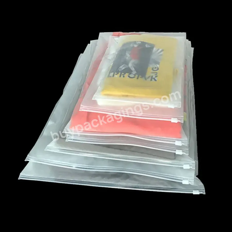 Custom Printing Biodegradable Compostable Pla Corn Starch Cpe Eva Frosted Zipper Plastic Bag For Cloth Packaging