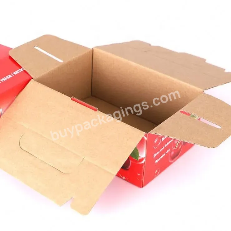 Custom Printing Biodegradable Storage Carton Box Packaging Big Size Egg Fruit With Handle